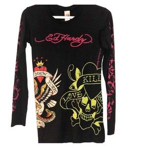 Black rhinestone shirt.